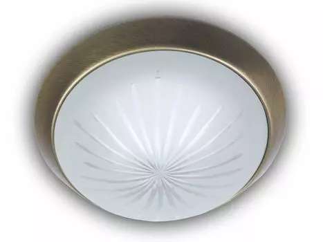 Лестничный светильник 25см, светильник для прихожей, погреб, светильник из граненого стекла, декоративное кольцо, старая латунь Niermann Standby