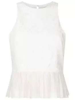 Lethicia Bronstein кружевная блузка без рукавов с оборками, розовый