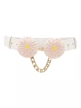 Lethicia Bronstein ремень Margarita с аппликацией, белый