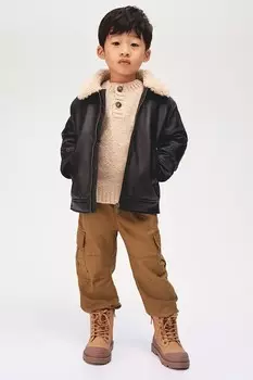 Летная куртка H&M, черный