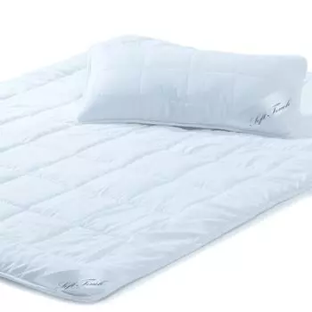 Летнее легкое одеяло Soft Touch 155x220 + 1x 40x80 PES микрофибра 340 г + 650 г квадратная стеганая ткань aqua-textil