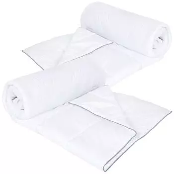 Летнее одеяло NYVI DreamScience Light 200x200 см, упаковка из 2 шт. - воздушное, легкое летнее одеяло - тонкое одеяло - дышащее, подходит для аллергиков, не содержит вредных веществ согласно OEKO-TEX100