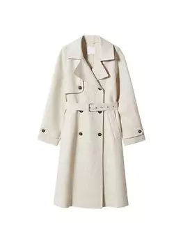 Летнее пальто Mango, светло-серый