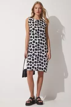 Летнее платье А-силуэта с узором Happiness stanbul, черный