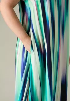 Летнее платье Abstract Print Hanky Midi Live Unlimited London, синее