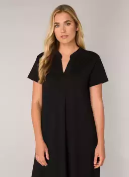 Летнее платье базового уровня "YEN", с завязывающимся поясом Base Level, черный