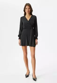 Летнее платье Belted Mini Wrapped Koton, черный