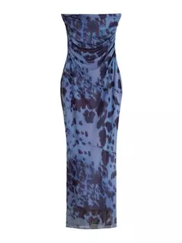 Летнее платье Bershka, цвет Blue/Night blue