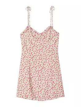 Летнее платье Bershka, кремовый