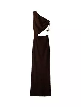 Летнее платье Bershka, темно-коричневый