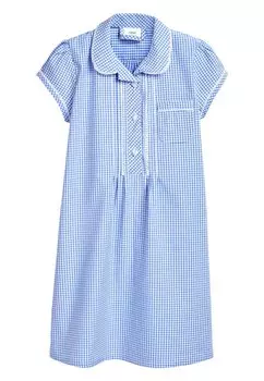 Летнее платье Button Front Gingham Next, синий