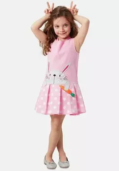 Летнее платье CARROT LOVE Denokids, роза