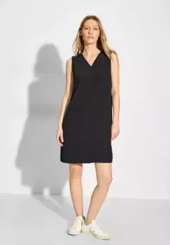 Летнее платье Cecil из крепа, черный