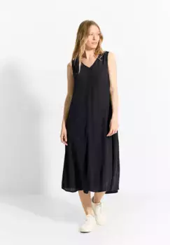 Летнее платье Cecil из крепа, черный