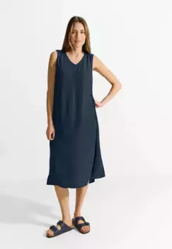 Летнее платье Cecil из крепа, синий
