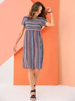 Летнее платье Classic Basics "платье", цвет Aqua-Orange-Gestreift