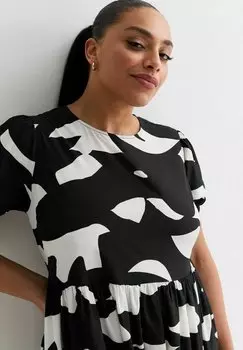 Летнее платье Curves Abstract Print Midi New Look, мультиколор