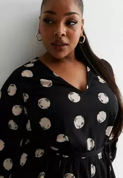 Летнее платье Curves New Look, цвет black pattern