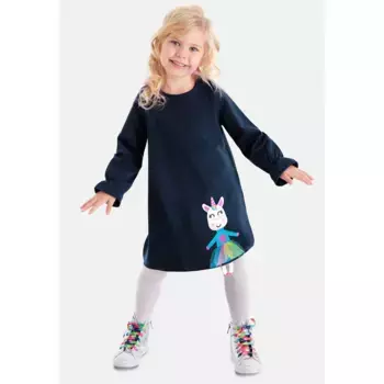 Летнее платье Denokids «Лиликорн» с мотивом единорога, темно-синий
