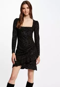 Летнее платье Draped Fitted Abstract Print Morgan, цвет noir