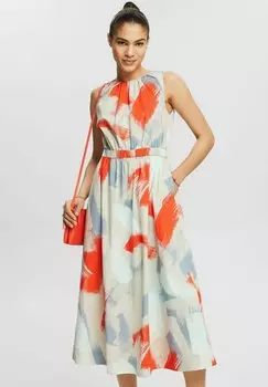 Летнее платье Esprit, бежевый меланж