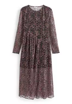 Летнее платье Floral Printed Long Sleeve Next, мультиколор