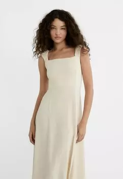 Летнее платье Flowing Midi With Crossed Back Stradivarius, камень