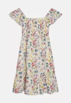 Летнее платье Flutter Midi Dress Girls GAP, мультиколор
