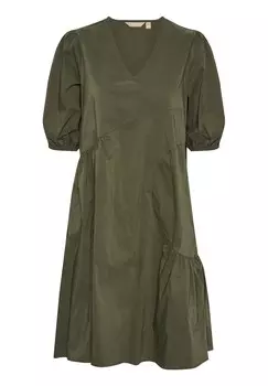 Летнее платье FREE ANTOINETT V-NECK Culture, темно-зеленый