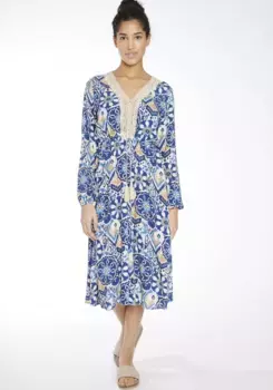 Летнее платье HaILY’S "MD V DR Si44ssi", летний яркий принт, цвет 3170 Blue Div