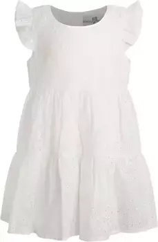 Летнее платье Happy Girls с вышивкой по всей поверхности и короткими рукавами-крылышками, цвет Ecru