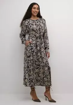 Летнее платье IBI DITTEMARIE Culture, темно-серый