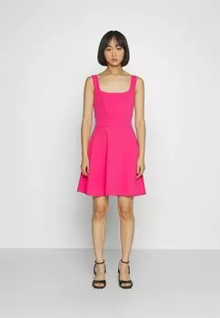 Летнее платье Indi Square Neck Skater WAL G, цвет fuchsia