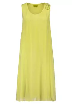 Летнее платье из шелка-вискозы-шифона. Cartoon, зеленый