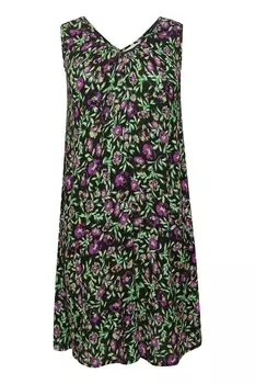 Летнее платье KAFFE CURVE Summer Dress Isma, черный