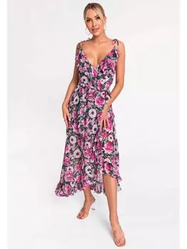 Летнее платье классического кроя Selfieroom, мультиколор