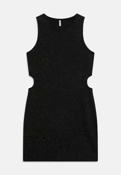 Летнее платье Kogbreda Glitter Cutout Dress Kids ONLY, черный