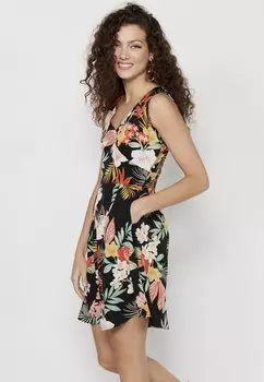 Летнее платье Koroshi, многоцветное разноцветное