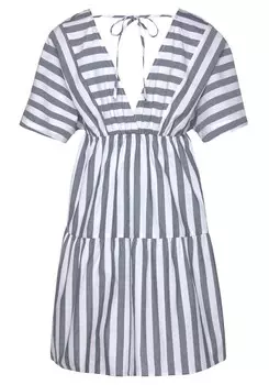 Летнее платье Lascana, пыльный синий