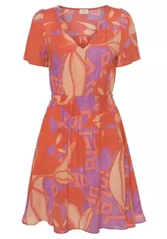 Летнее платье LASCANA Summer Dress, цвет purple/pink/red