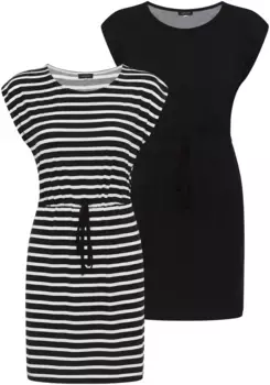 Летнее платье Laura Scott (комплект, 2 шт.), в двойной упаковке с полосатым дизайном - НОВАЯ КОЛЛЕКЦИЯ, черный