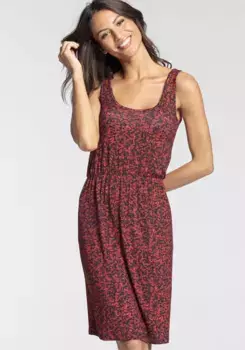 Летнее платье Laura Scott с эластичной резинкой на талии, красный