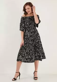 Летнее платье LELA, черный металлик