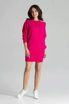 Летнее платье Lenitif, розовый неон