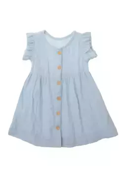 Летнее платье Liliput с милой планкой на деревянных пуговицах, голубой