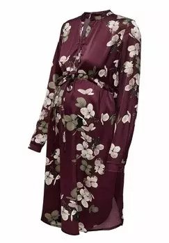 Летнее платье Mama Langrmeliges ONLY MATERNITY, цвет winetasting