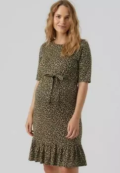 Летнее платье MAMALICIOUS, коричневый