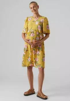 Летнее платье MAMALICIOUS, желтый