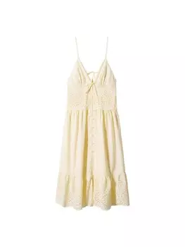 Летнее платье MANGO Butter, цвет Pastel yellow