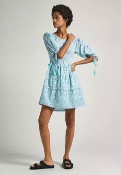 Летнее платье Margot Pepe Jeans, волна синего цвета